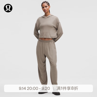 lululemon 丨BeCalm 女士超宽松款中腰长裤 LW5HEQS 暖褐灰