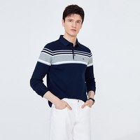 navigare [纯棉]Navigare意大利小帆船春季条纹polo衫男长袖t恤