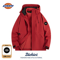 Dickies 三合一冲锋衣 防风防水 朱雀红 L 男士夹克