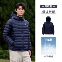 骆驼 火焰羽绒服男2026新款情侣韩版轻薄显瘦连帽排骨羽绒内胆外套