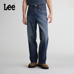 Lee26冬新EasyRider761宽松阔腿牛仔裤中蓝色男潮