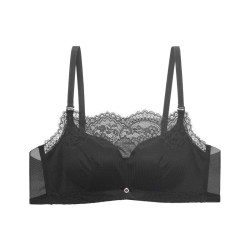 E－BRA 舒挺杯安莉芳旗下E-BRA防走光抹胸蕾丝无钢圈小胸聚拢文胸内衣