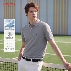 HECHTER 赫仕特上衣夏新款翻领T恤休闲短袖polo衫男