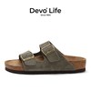 Devo Life Devo/的沃软木鞋男女同款休闲时尚勃肯拖鞋情侣凉拖2618