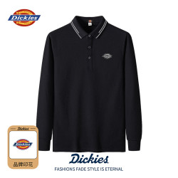 Dickies 秋季柔软翻领日常通勤简约百搭休闲长袖POLO衫