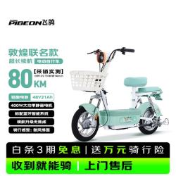 飞鸽电动自行车 E75Plus新国标电动车202680KM长续航48V21Ah铅酸电池智能电瓶车可上牌
