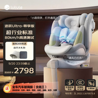 路途乐 儿童座椅0-7岁i-Size认证汽车椅360度途跃ultra-尊享棕野绿