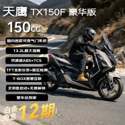 天鹰 TX150F 燃油踏板摩托车 雅灰