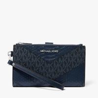 MICHAEL KORS JET SET TRAVEL 复古手拿钱包双拉链蛇纹通勤卡包