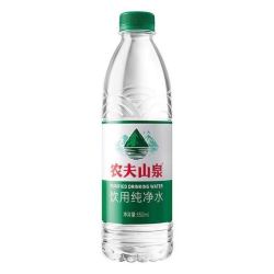 农夫山泉 饮用纯净水550ml*24瓶塑膜饮用水绿瓶水非矿泉水