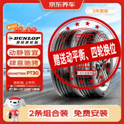 邓禄普 轮胎2条包安装225/65R17 102H PT30适配本田CRV昂科威哈弗H6
