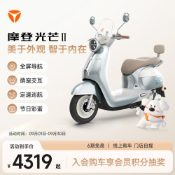 雅迪 摩登光芒二代智能通勤电动摩托车 电摩