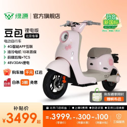 绿源 豆包 电动自行车新国标可上牌 时尚智能电动车 锂电版