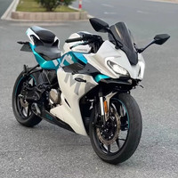 桃路 新款春风SR250CC电喷水冷网红跑车NK250街车ST狒狒上牌燃油摩托车 白色 牌照齐全可以上牌可以过户