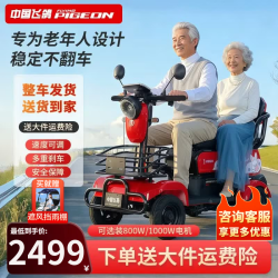 飞鸽老年代步电动车四轮老年电动车家用助力车小巧残疾人代步车 600W丨48V20A铅酸+续航约75里