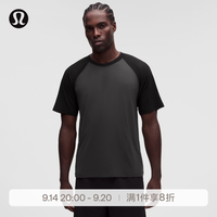 lululemon 丨男士运动短袖 T 恤 防晒 LM3GCAS 石墨灰/黑 M
