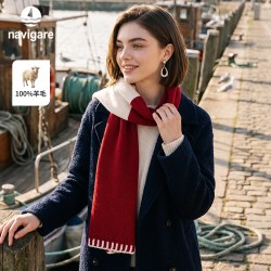 navigare 意大利小帆船100%纯羊毛围巾男女同款