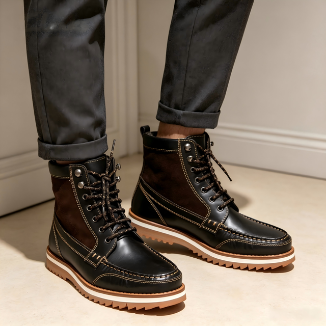 Clarks 男款高帮工装靴