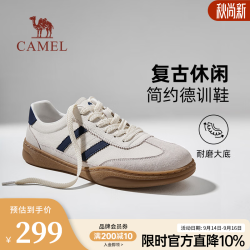 骆驼 秋季复古舒适百搭柔软抓地松弛感休闲德训鞋 G15A547089 白蓝 41