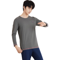 红豆 全棉针织 男士灰色 L 170/92A 家居服套装