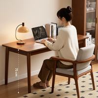 全品屋 实木电脑桌电竞桌台式家用双人办公桌工作台卧室简易书桌学习桌子