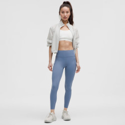 lululemon 丨Fast and Free女士运动高腰紧身裤24" 防晒 LW5BLBA 水洗牛仔蓝