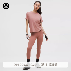 lululemon 丨Wunder Train 女士运动腰部后侧 V 型设计紧身裤 24" LW5ICSA 赤陶棕