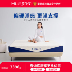 MLILY 床垫快充独袋弹簧记忆棉护脊床垫 家用双人席梦思 小蓝钻-偏硬睡感更强支撑22cm