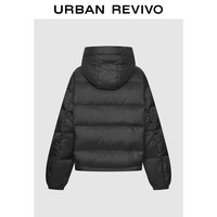 URBAN REVIVO UWM150052 连帽绗缝宽松羽绒服
