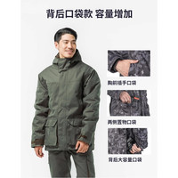 迪卡侬 男士冬季户外保暖棉服 黑色 L码