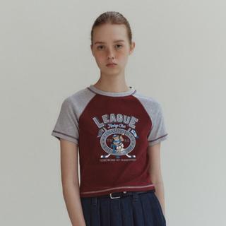TEENIE WEENIE 美式学院风撞色印花圆领女士T恤