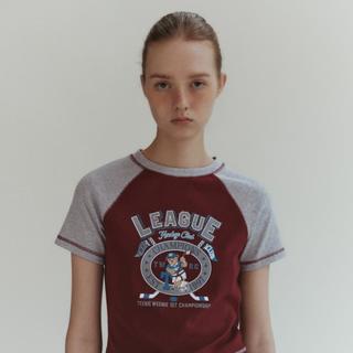 TEENIE WEENIE 美式学院风撞色印花圆领女士T恤
