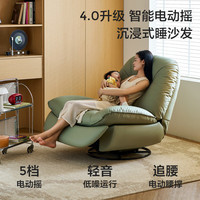 何佳功 电动功能沙发现代简约休闲单椅可躺可摇带储物空间 (5)【4.0智能电动摇 | 桥下春波 | 大单人