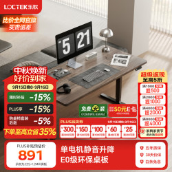 乐歌 电动智能升降电脑桌办公直播桌学习桌小户型家用E2S 1.2米灰木纹桌板