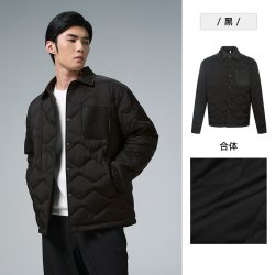 利郎 轻薄羽绒服男士休闲翻领冬季保暖外套