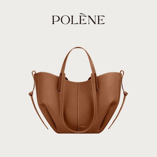 POLENE 【荔枝纹】Cyme系列牛皮托特包 Mini女款