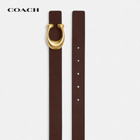 COACH 女士腰带SCULPTED针扣双面腰带棕CEB68M生日礼物