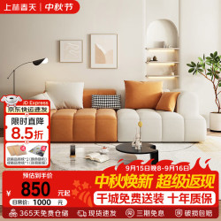 上林春天 沙发布艺沙发客厅2026新款沙发小户型沙发直排泡芙沙发#008婴儿绒