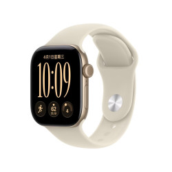 Apple Watch Series 12 智能手表 42mm GPS版  浅金色铝金属表壳 沙砾色运动型表带 S/M