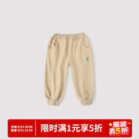 巴厘小猪 儿童加绒裤 卡其黄 120