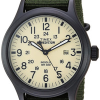 TIMEX 男士 远征 侦察兵 40 手表 Green/Black/Cream 40 mm
