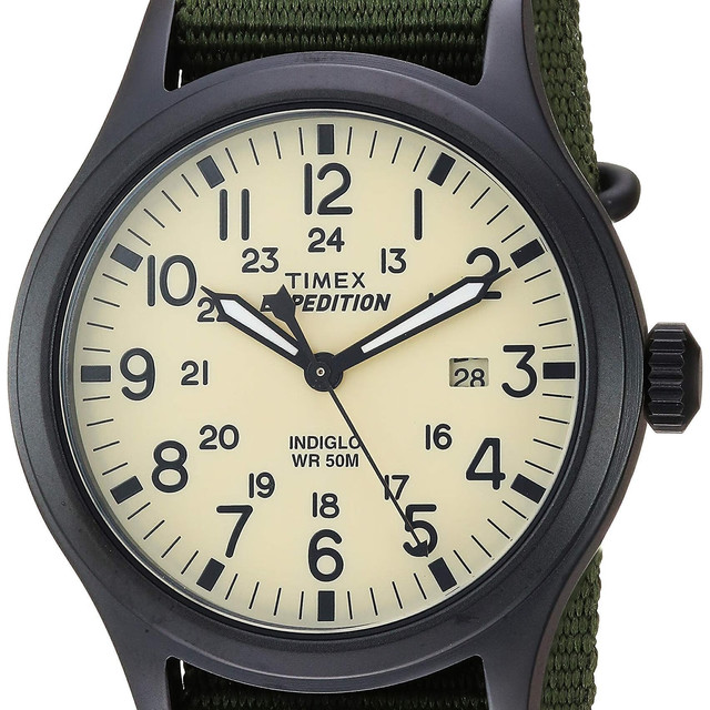 TIMEX 男士 远征 侦察兵 40 手表 Green/Black/Cream 40 mm