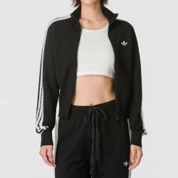 adidas 滔搏丨adidas阿迪达斯三叶草女子美式复古风三条纹运动外套KS7366