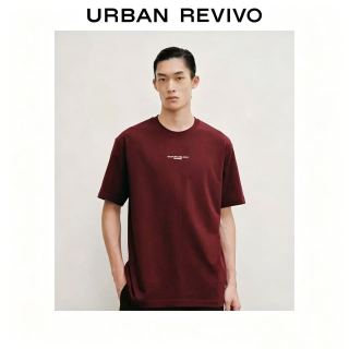 UR UR 男装 气质棉质字母印花圆领短袖T恤 UMM460086