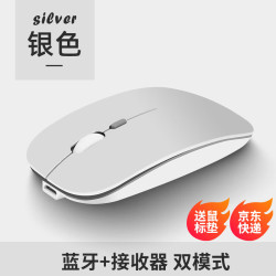 御密达 适用苹果MacBook无线鼠标Air Pro Neo笔记本蓝牙鼠标A18M3M4M5芯片电脑办公静音鼠标ipad平板通用 太空银-( 蓝牙+Type-c接收器 )+鼠标垫