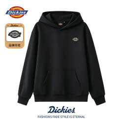 Dickies 卫衣男连帽简约宽松情侣外套潮七夕节 静谧黑 XL