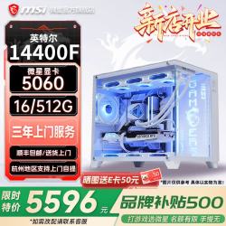 微星 白色海景房全家桶电脑主机RTX5060TI/5070显卡台式机12600KF/14600KF打瓦三角洲游戏DIY组装整机 配置四 升14400F/5060/16+500G