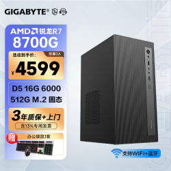 技嘉 R7 8700G丨16G D5丨512G 单主机