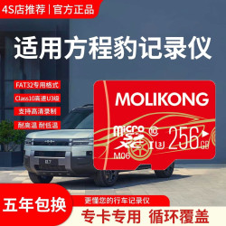 魔力控 适用方程豹钛7钛3豹5豹8行车记录仪内存卡256g哨兵模式专用存储卡通用车载micro SD卡正品汽车tf卡 256G 方程豹记录仪内存卡(送读卡器+停车牌)