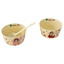 欧因 陶瓷碗 2碗2勺 餐具